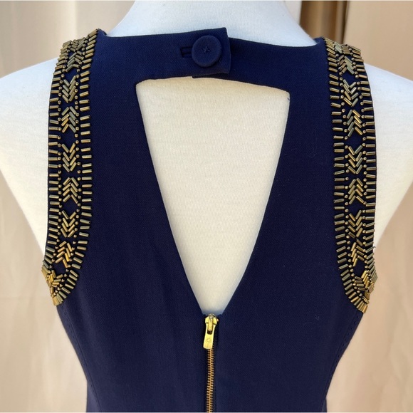 Lilly Pulitzer Size 2 Chrissy Sleeveless Beaded classy Shift Dress - Picture 11 of 16